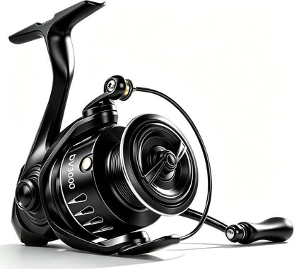 Lightweight Spinning Fishing Reel - Sealed Carbon Fiber, 20 LB Max Drag | 5.2:1 Gear Ratio, CNC Aluminum Spool, 1000-5000 Series