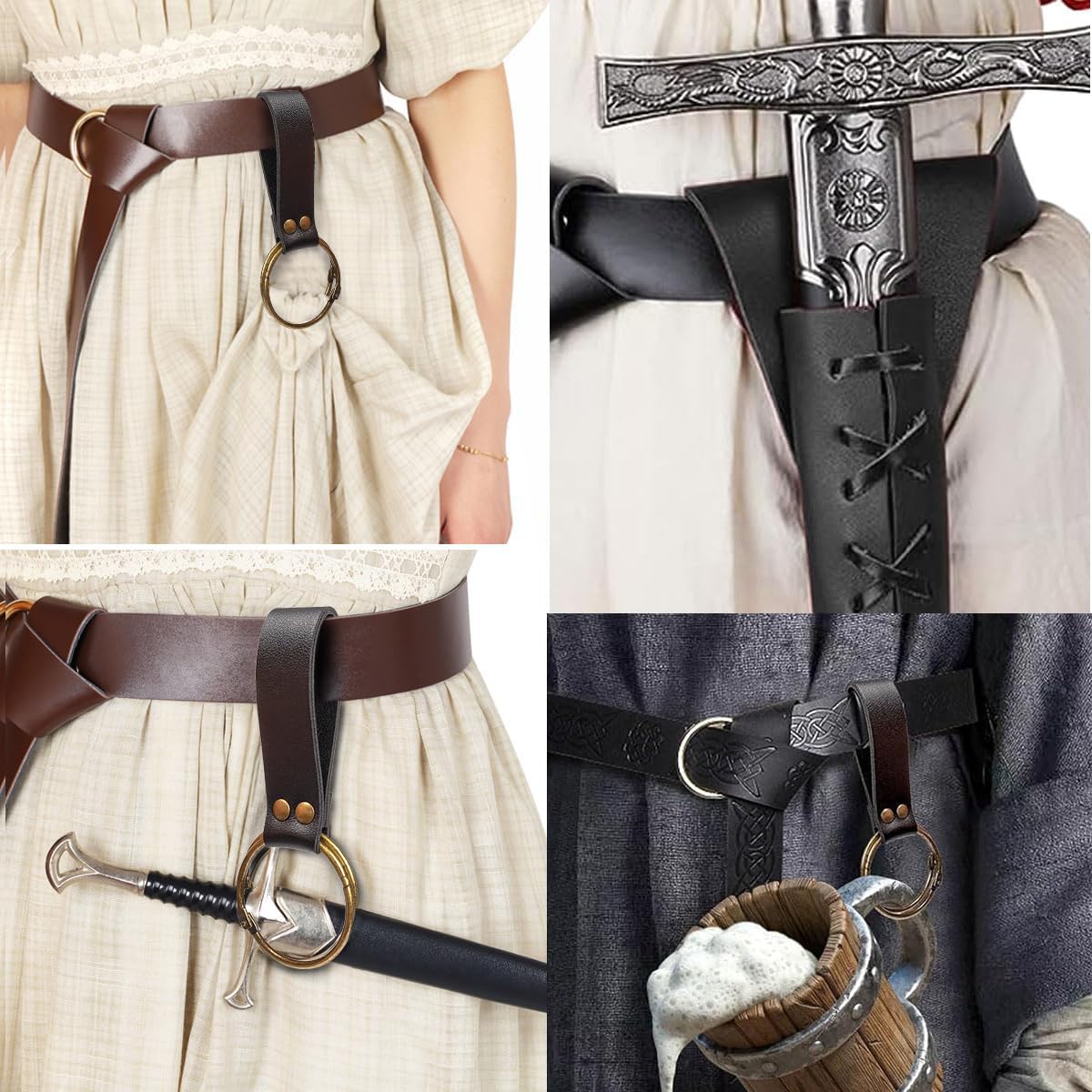 Belt Pouch Waist Bag Fanny Pack Steampunk Phone Holder Medieval Bag Leather Belt Renaissance Cosplay Costume Accessories