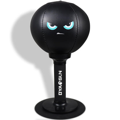 Desktop Punching Bag,Portable Strong Suction Cup Boxing Bag Speed Balls,for Home or Office Boxing Stress Relief Training,Fun Punch Gift for Kids or Adult or Coworker(Black)