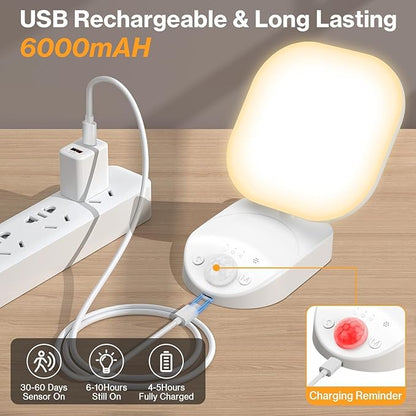 Rechargeable Motion Sensor Wall Light, Magnetic Wireless Closet Light with Remote, Adjustable Lighting & Swivels, Wall Sconce Battery Operated, Motion Sensor Light for Porch Hallway Garage Stairs