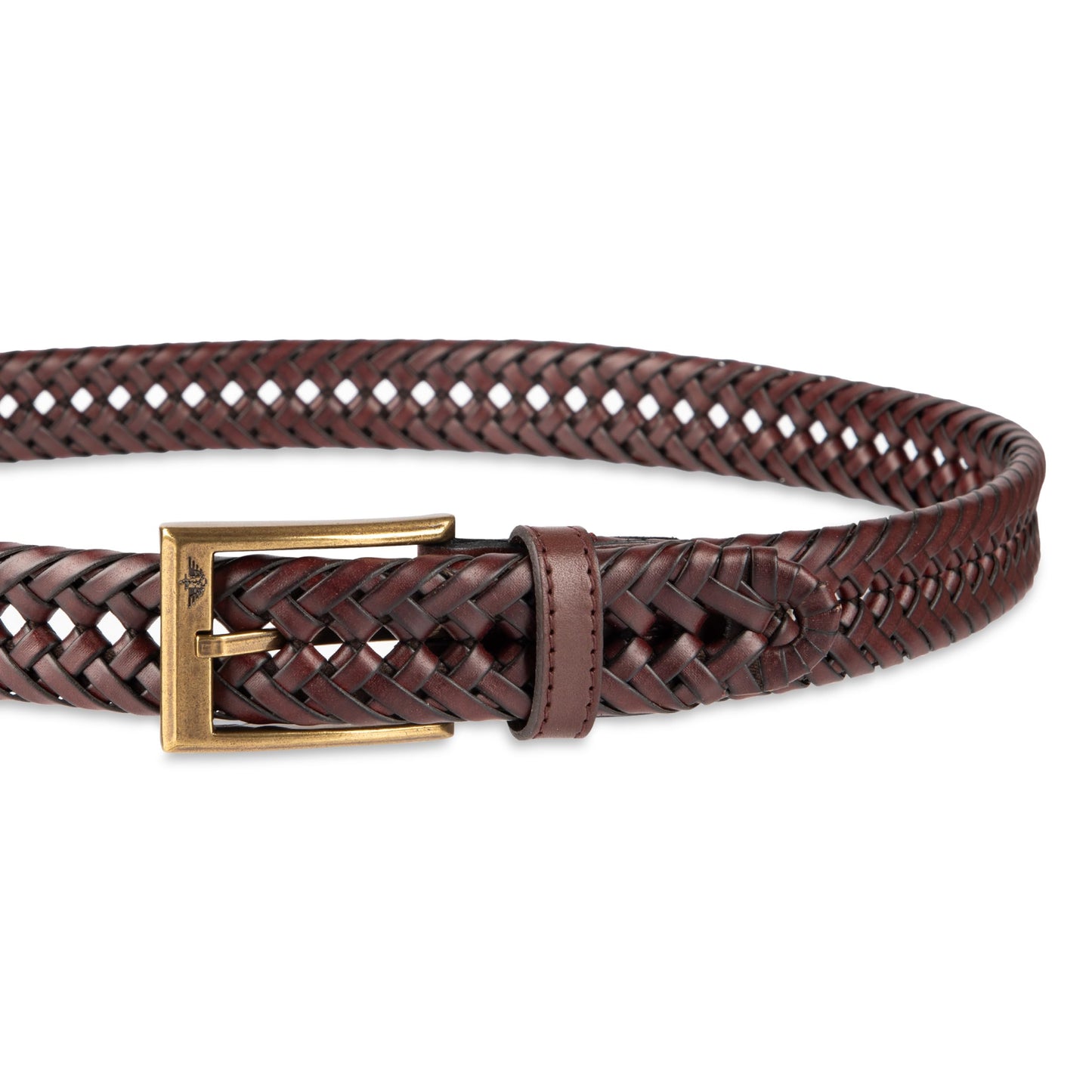 Dockers Men's Leather Braided Casual and Dress Belt,Brown,32