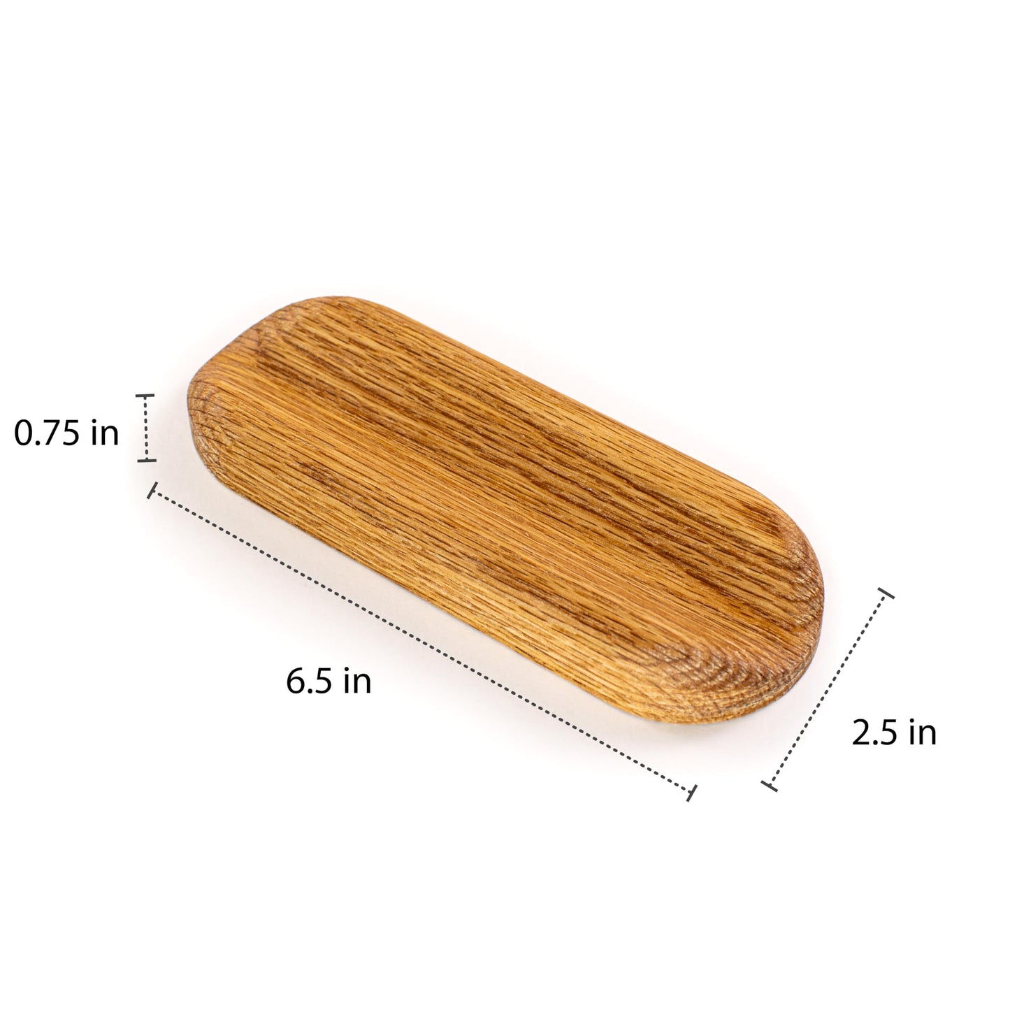 Vorovale Solid Oak Single Pen Tray, Minimalist Desk Organizer, Natural Wood, Handcrafted, Precision Angled Channel