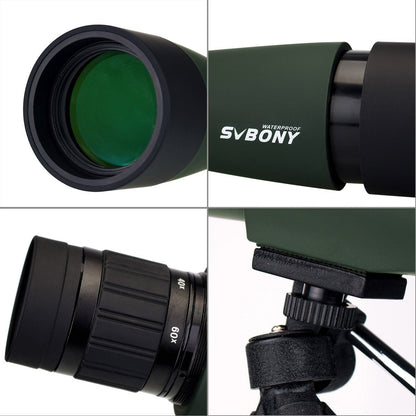 SVBONY SV28 Spotting Scopes 20-60x60mm, Angled Spotting Scope with Tripod IP65 Waterproof Long Range Scope,Spotter Scope with Phone Adapter for Bird Watching Hunting Target Shooting Wildlife Telescope