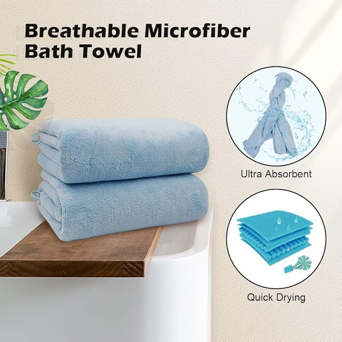 Orighty 2-Pack Microfiber Bath Towels