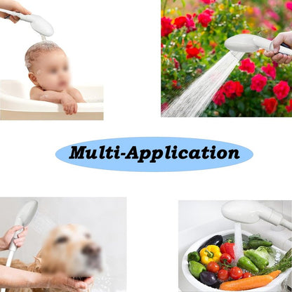5m/16.4ft Sink Spray Rubber Hose Portable Faucet Sprayer Garden, Shampoo Sprayer Handheld Shower Head Spray Hose Attachment for Dog, Pets, Bathing Baby, Washing Hair, Rinsing Vegetables