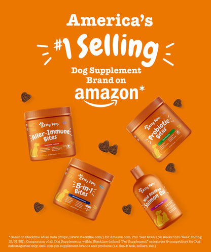Zesty Paws Hip and Joint for Dogs, Glucosamine for Dogs Hip and Joint Supplement with Chondroitin, MSM, Vitamins C & E - Bacon, 90 Count