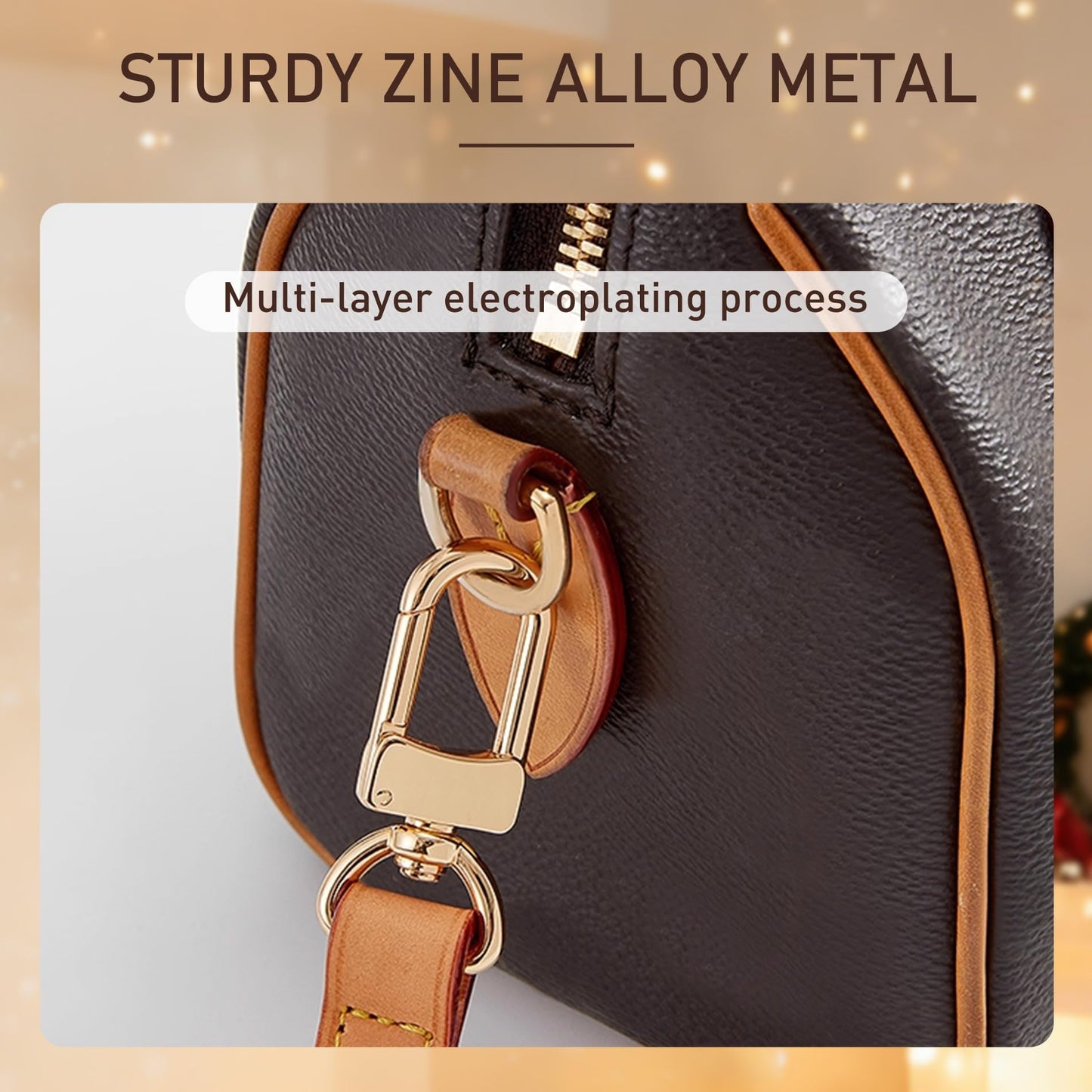 OAikor Genuine Vachetta Leather Thin Purse Straps Replacement Crossbody, Adjustable Bag Strap Shoulder Strap for Lv Speedy,Pochette,Alma,Noe,Boulogne Small Handbag,Width:0.43in/Length:47.2in,Beeswax