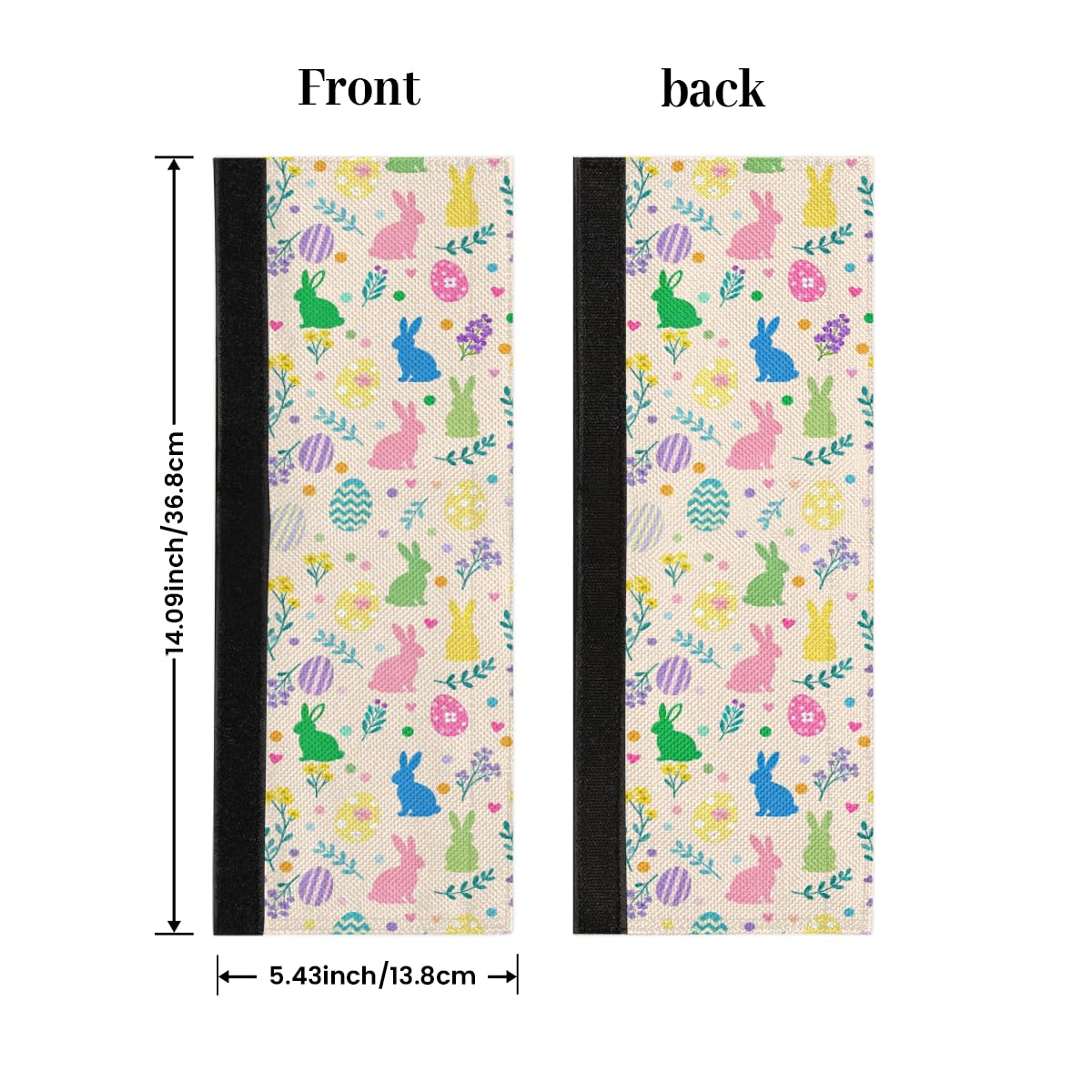 Pardick Easter Refrigerator Door Handle Covers Set of 2, Eggs Bunny Fridge Handle Cover Washable Fridge Dishwasher Door Spring Decor Protector Handle Cover, Keep Your Kitchen Appliance Clean