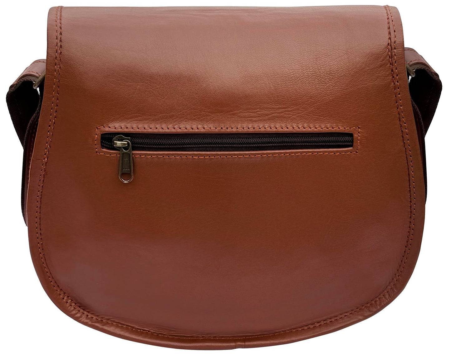 RUSTIC TOWN 11 inch Small Brown Leather Crossbody Satchel Bag Vintage Purses Handbags for Women