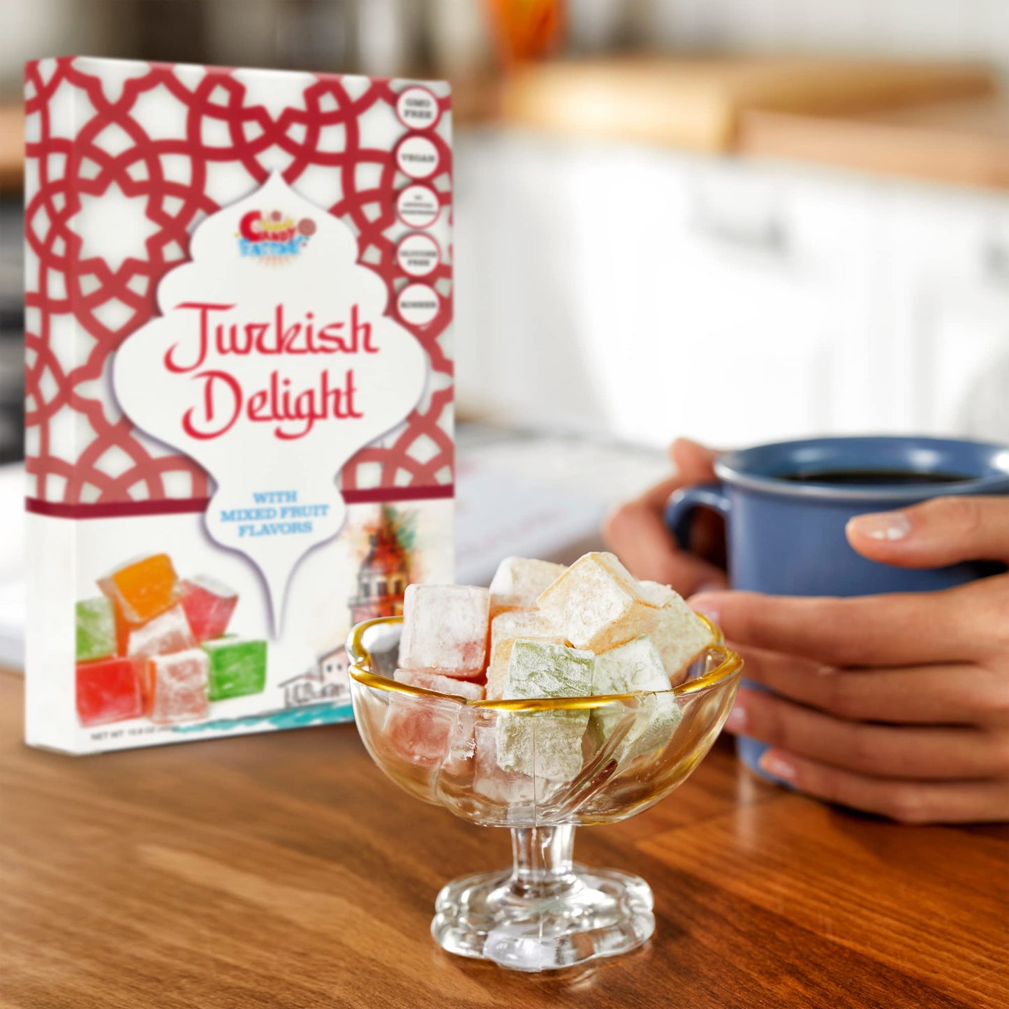 Sarah's Candy Factory Turkish Delight with Assorted Fruit Flavors (8.8 oz) Gifts for Everyone