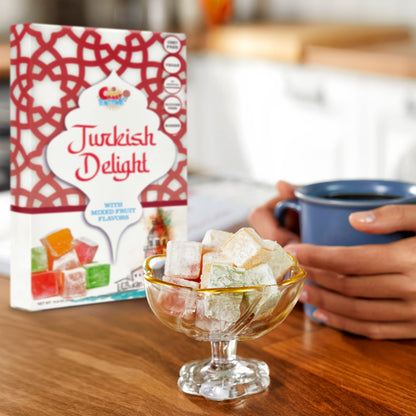 Sarah's Candy Factory Turkish Delight with Assorted Fruit Flavors (8.8 oz) Gifts for Everyone