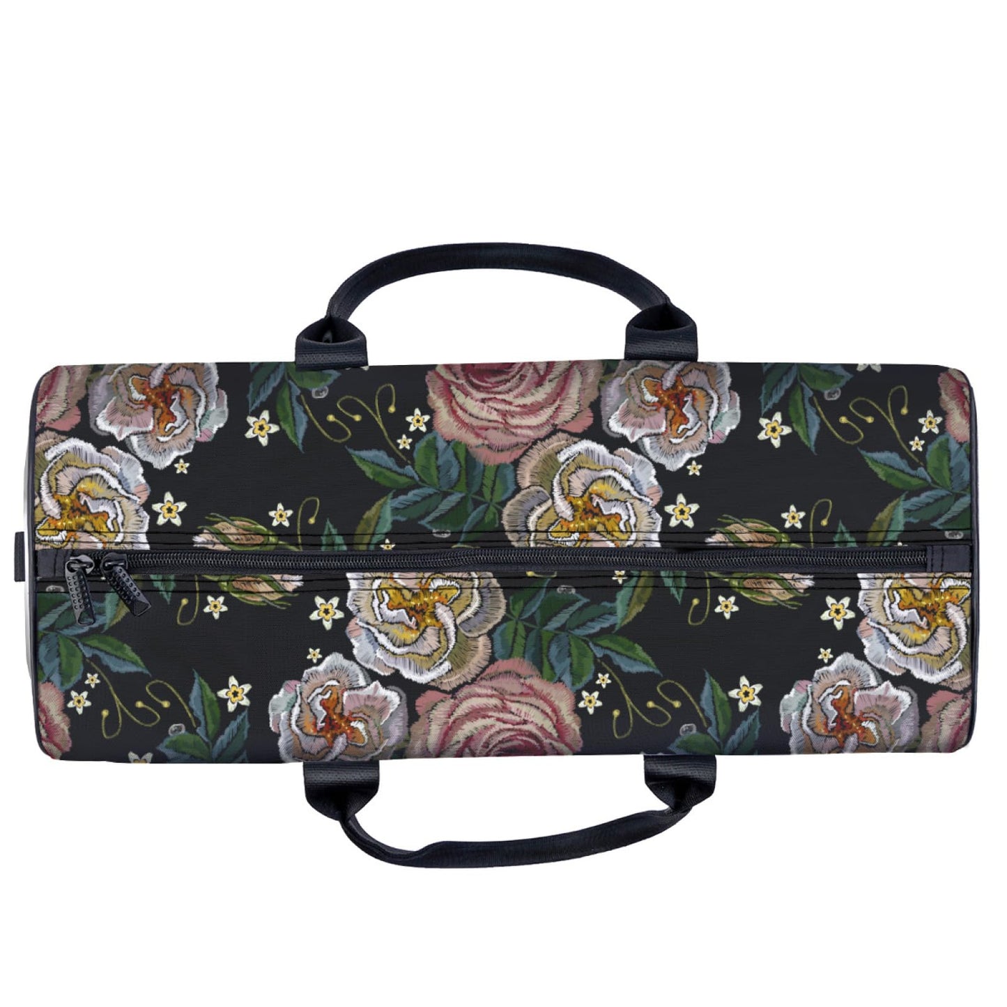 Rose Pattern Duffle Bag with Adjustable Shoulder Strap Large Capacity Gym Bag Weekender Bag for Travel Gym Hospital