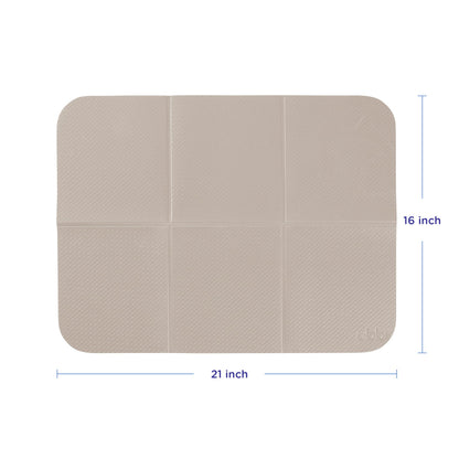 Ubbi On-The-Go Diaper Changing Baby Mat, Soft and Comfortable Diaper Bag Accessory Must Have for Newborns, Easy to Clean, Portable Folding Pad, Baby Traveling Accessories, Taupe