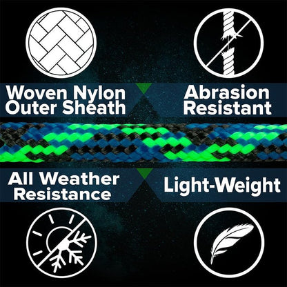 275lb Paracord – Durable 3/32 Inch Nylon Crafting Cord with 5 Strand Inner Core | Aquatica (25 ft)