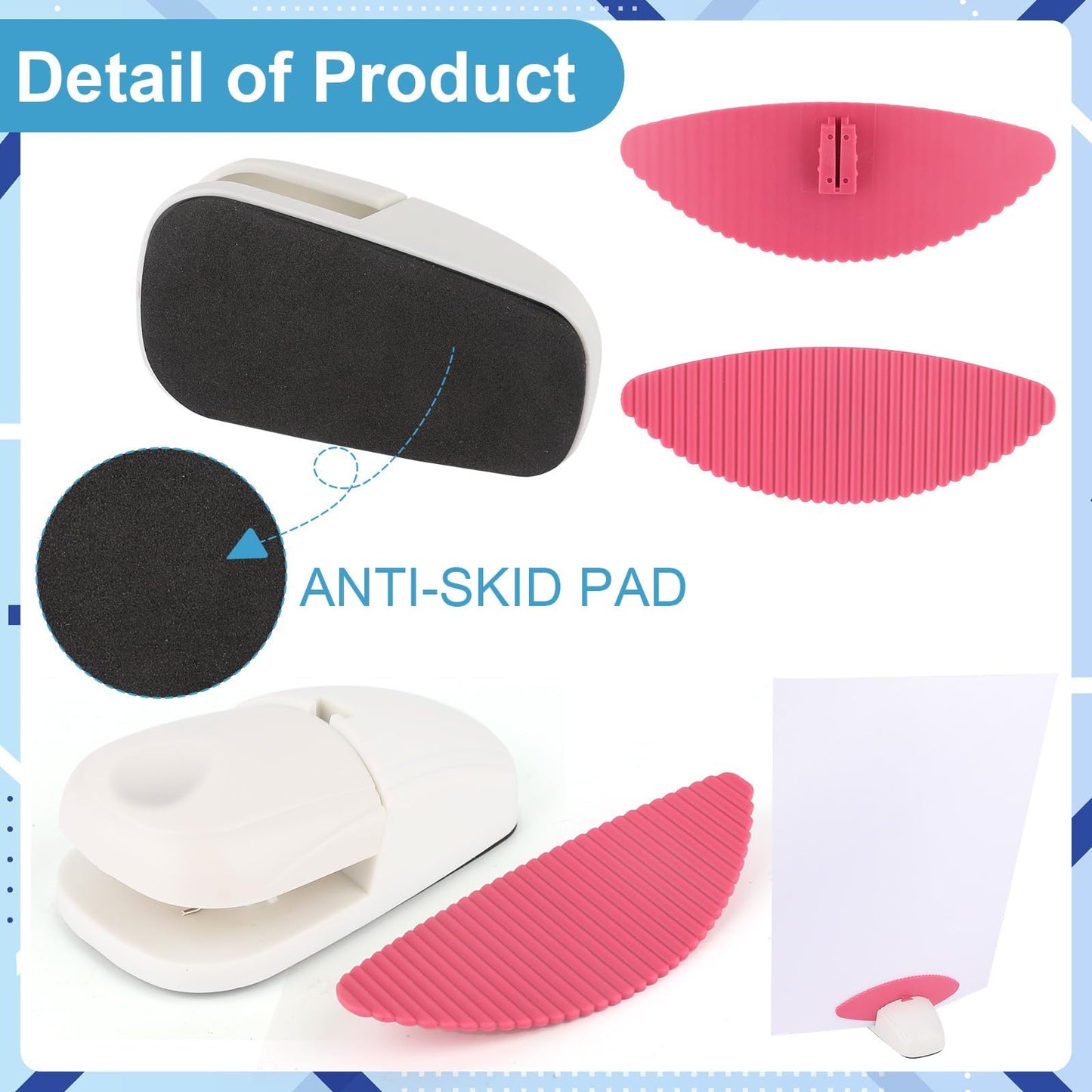 4pcs Paper Holder Stand for Typing with Mat Non-Slip Document Holder Desktop Folder Portable Clipboard Stand Copy Stand Clamp for A4 Paper Office Typing Reading Office Supplies Monitor for Desk