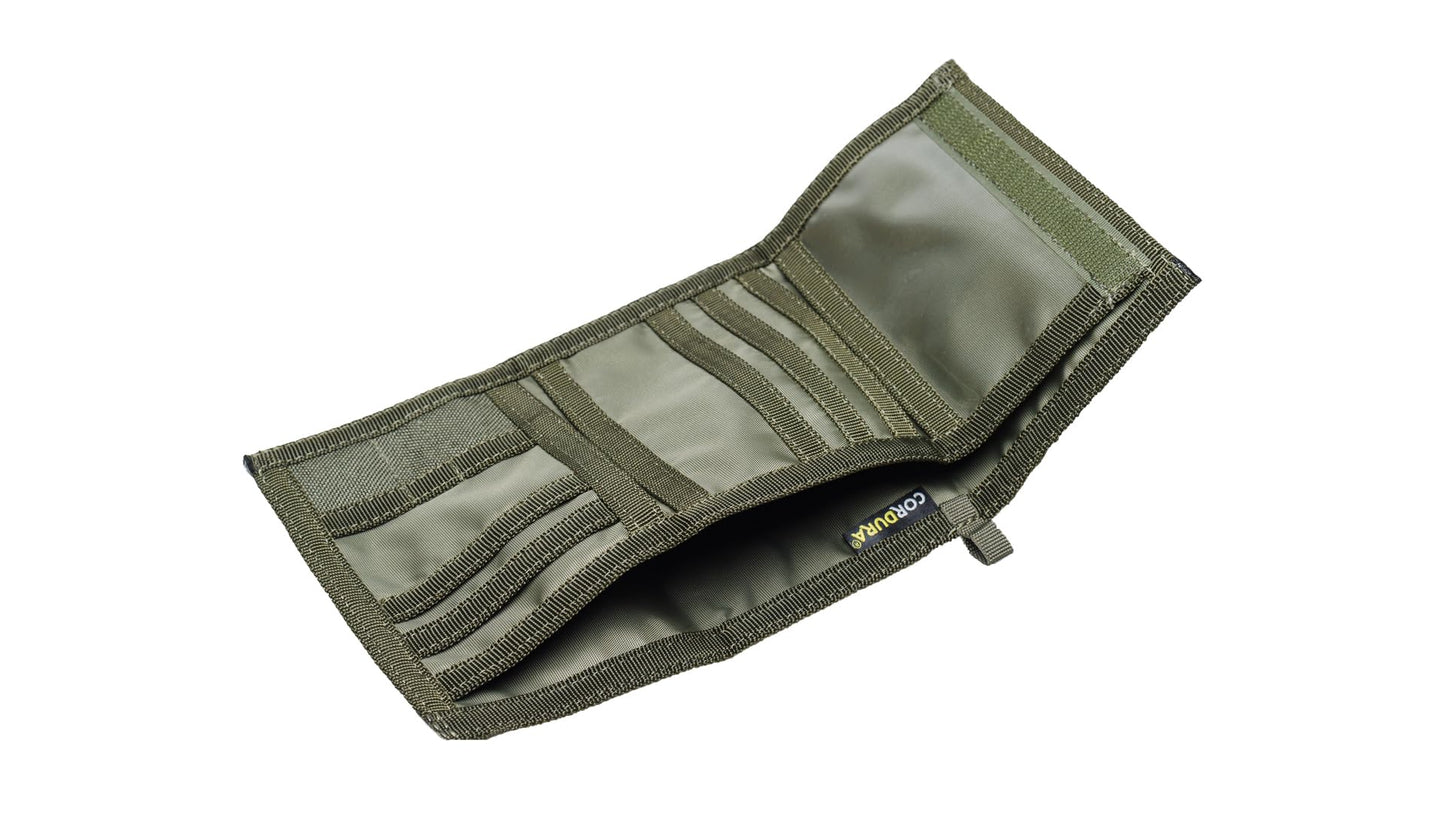 Chameleon Trifold Men Nylon Wallet - Military Tactical Mens Wallets- ID Card Holder - Canvas Thin Front Pocket Travel Wallet -Coin Zipper Pocket