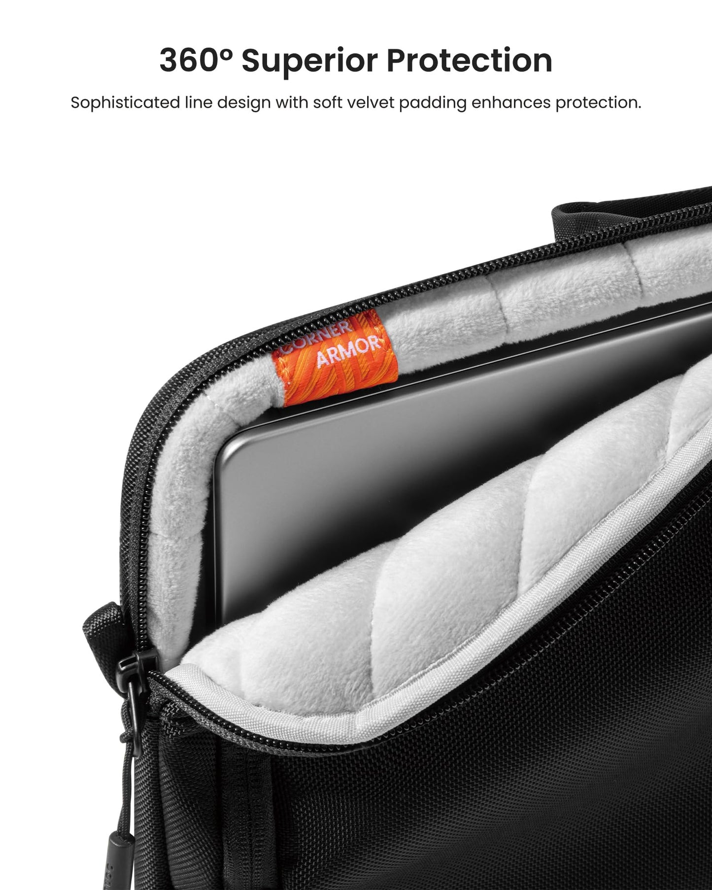 tomtoc 360 Protective Laptop Carry Case for 2026 14-inch MacBook Pro M5/M4/M3/M2/M1 Pro/Max A3426 A3427 A3434 A3112 A3401 A3185, Water-resistant Laptop Shoulder Bag for 13-inch MacBook Air/Pro/Neo