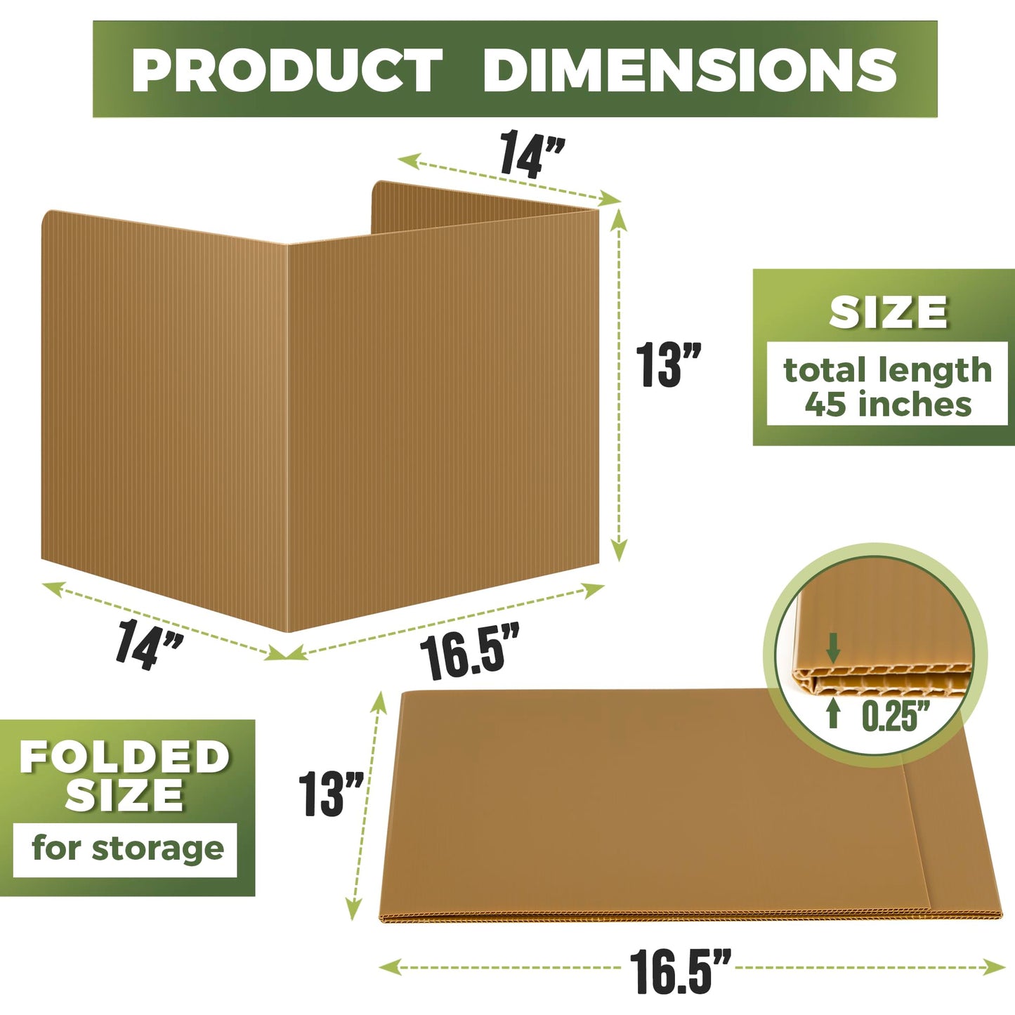 22-Pack Desk Dividers for Students - Durable & Waterproof Plastic Study Carrel Divider, Classroom Folders Teacher Supplies, Easy Clean Plastic Privacy Shield Folder Boards for Student Desks, Brown