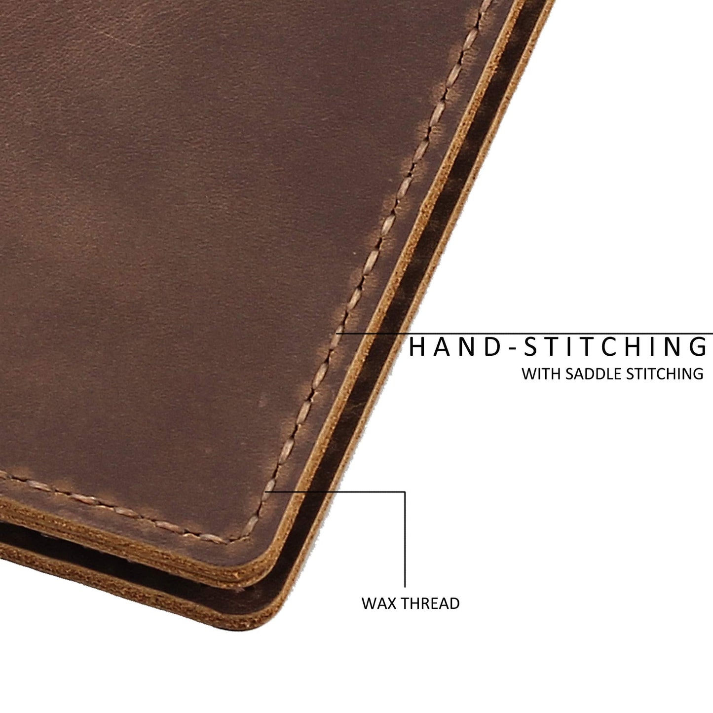 Fasjosma Leather Cover Compatible with Rite in the Rain & Rocketbook Mini Notebooks, Top Bound Spiral Notebook Cover, Leather Cover for 4'' x 6'' Pocket Notepad With Pen Holder - Brown