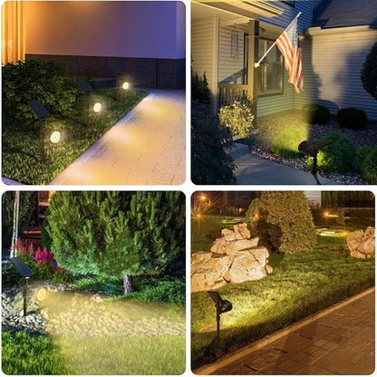 Solar Spot Lights Outdoor, Waterproof Solar Landscape Spotlights 18 LED 2-in-1 Uplights Adjustable Flag Pole Lights Solar Powered 3000k Warm White for Garden Yard Driveway Pathway