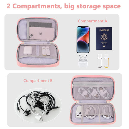 DDgro Travel Accessories Organizer Electronics Pouch for Keeping Certificates Charger/Power Bank/Cables/Mouse/Earphone (Medium, Black)