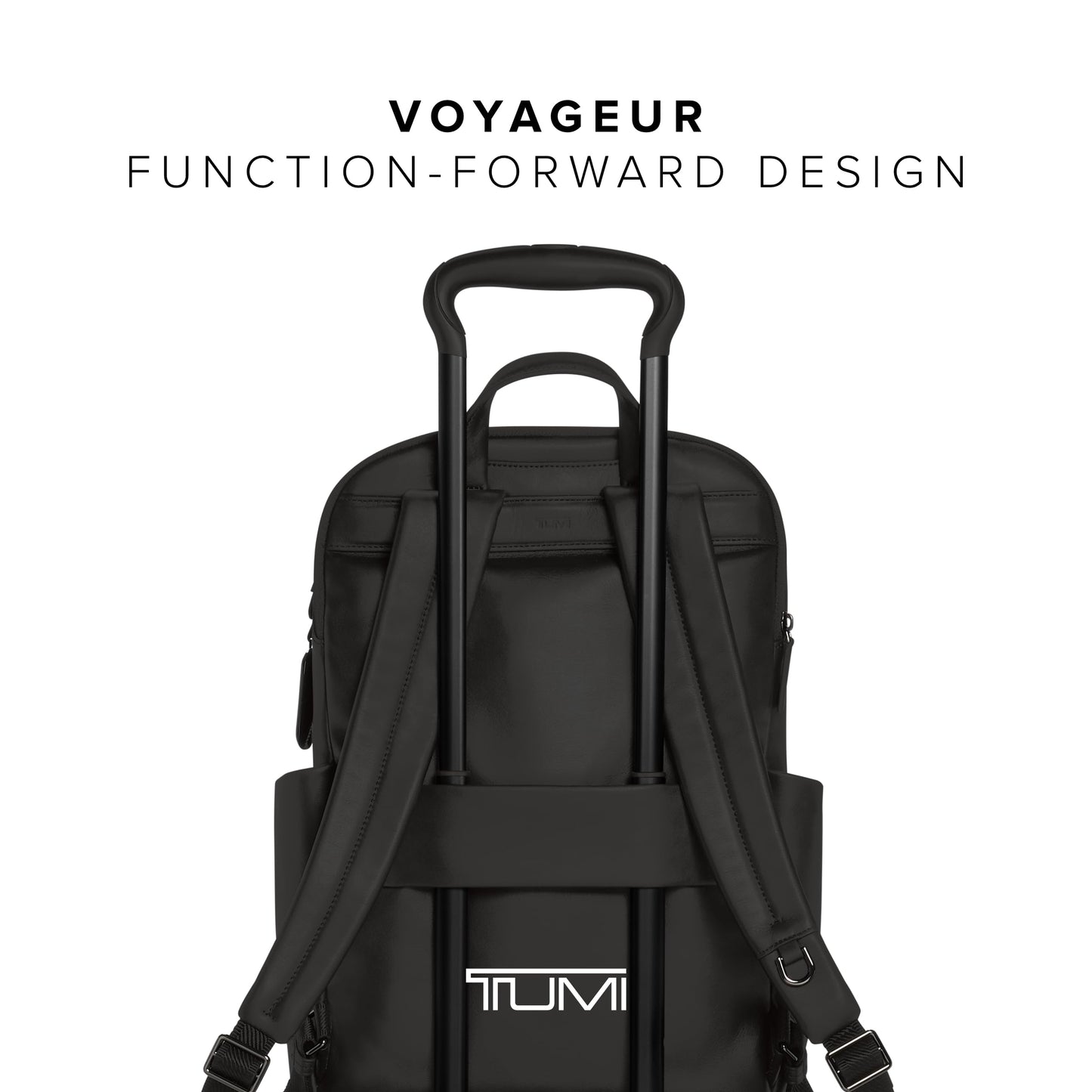 TUMI - Voyageur Raina Backpack - Women's Premium Leather Backpack - Everyday Bag with Phone Pocket & Laptop Compartment - Black, Gunmetal Hardware