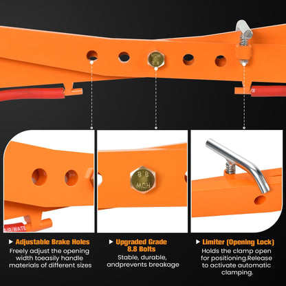 HEYVOZE 772 lbs Granite Slab Lifting Clamp, Adjustable Range: 11.8"-20.1", Heavy Duty Stone Lifting Clamps for Carrying and Vertical Transport of Marble, Concrete Blocks, Slate Sheets, Curb Stones