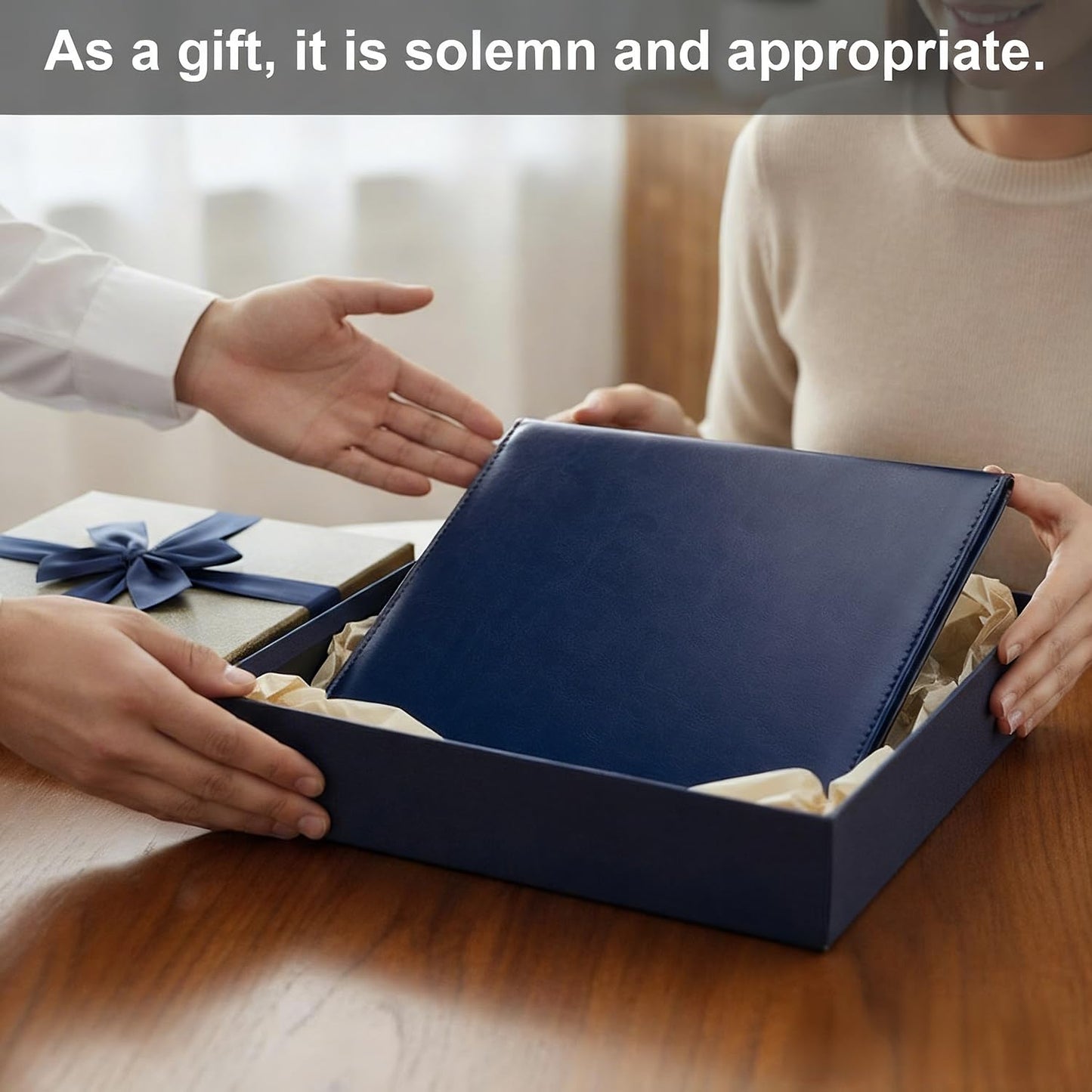 5 Pack Diploma Cover 8.5 x 11 Certificate Holders for Letter-Sized Award Padded Menu Cover - Blue Leather