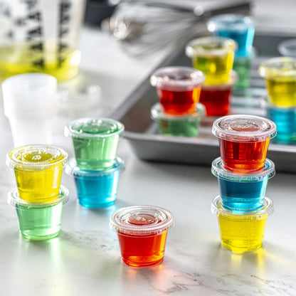 Pantry Value 4 oz. Plastic Cups with Lids [200 Count] Desserts Containers