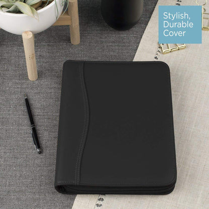 AT-A-GLANCE Genuine Leather Undated Starter Set, Desk Size, Black (031-0540-05)