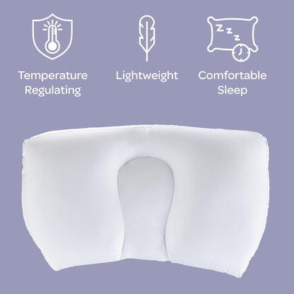Remedy, White Microbead Pillow For Sleeping and Travel
