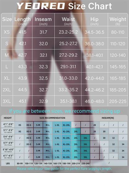 YEOREO CoreFlex Women Workout Flare Leggings with Pockets Hidden Scrunch High Waisted Cargo Gym Yoga Leggings Dark Cherry L