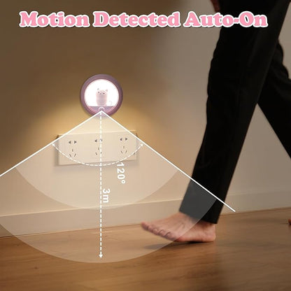 Attivolife Cat Rechargeable Motion Sensor Night Light, Magnetic Nightlights with Adjustable Brightness, Warm White LED Stick Anywhere Cat Lamp for Wall Bedroom Closet Stairs Cabinet (Pink 2 Pack)