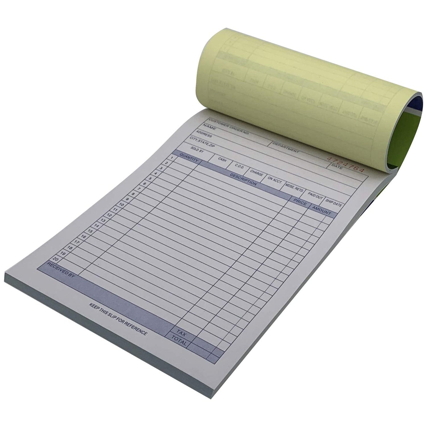 10 Pack Large Sales Order Book Receipt Invoice Duplicate Carbonless 50 Sets 5.5" X 8"5