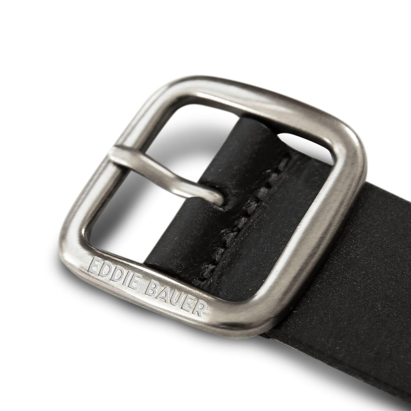 Eddie Bauer Women's Casual Leather Belts with Durable Metal Buckle, Center Bar - Black, XX-Large