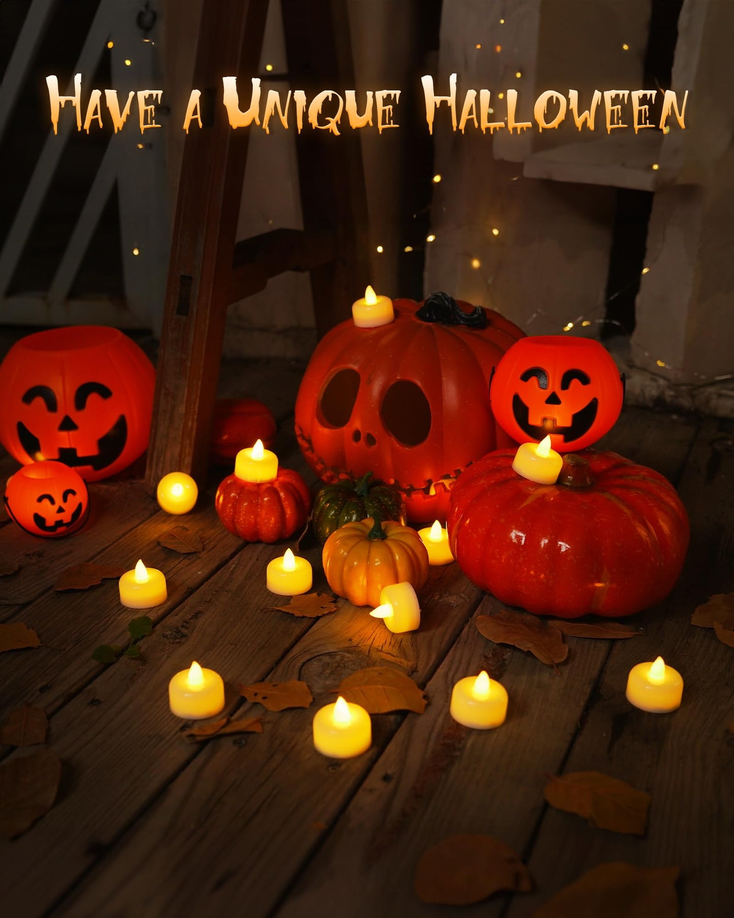 Raycare 50Pack Flameless Candles, Battery Operated LED Tea Lights, Long Lasting Fake Candles, Electric Candles for Wedding, Holiday Party, Centerpieces, Home Decor, Halloween, Christmas