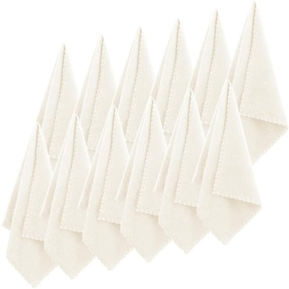 Syhood 12 Pieces Face Wash Cloth 12 x 12 in Makeup Remover Cloths Towel Coral