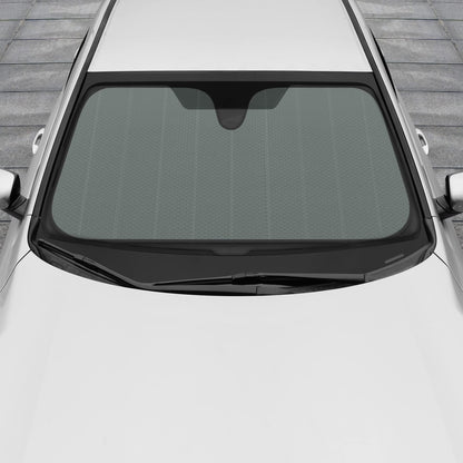 Motor Trend Gray Accordion Folding Car Windshield Sun Shade - Blackout Sun Visor for Car Windshield - Foldable Jumbo Sunshade and Front Window Truck Sun Screen for UV Sun Protection - 66 x 27