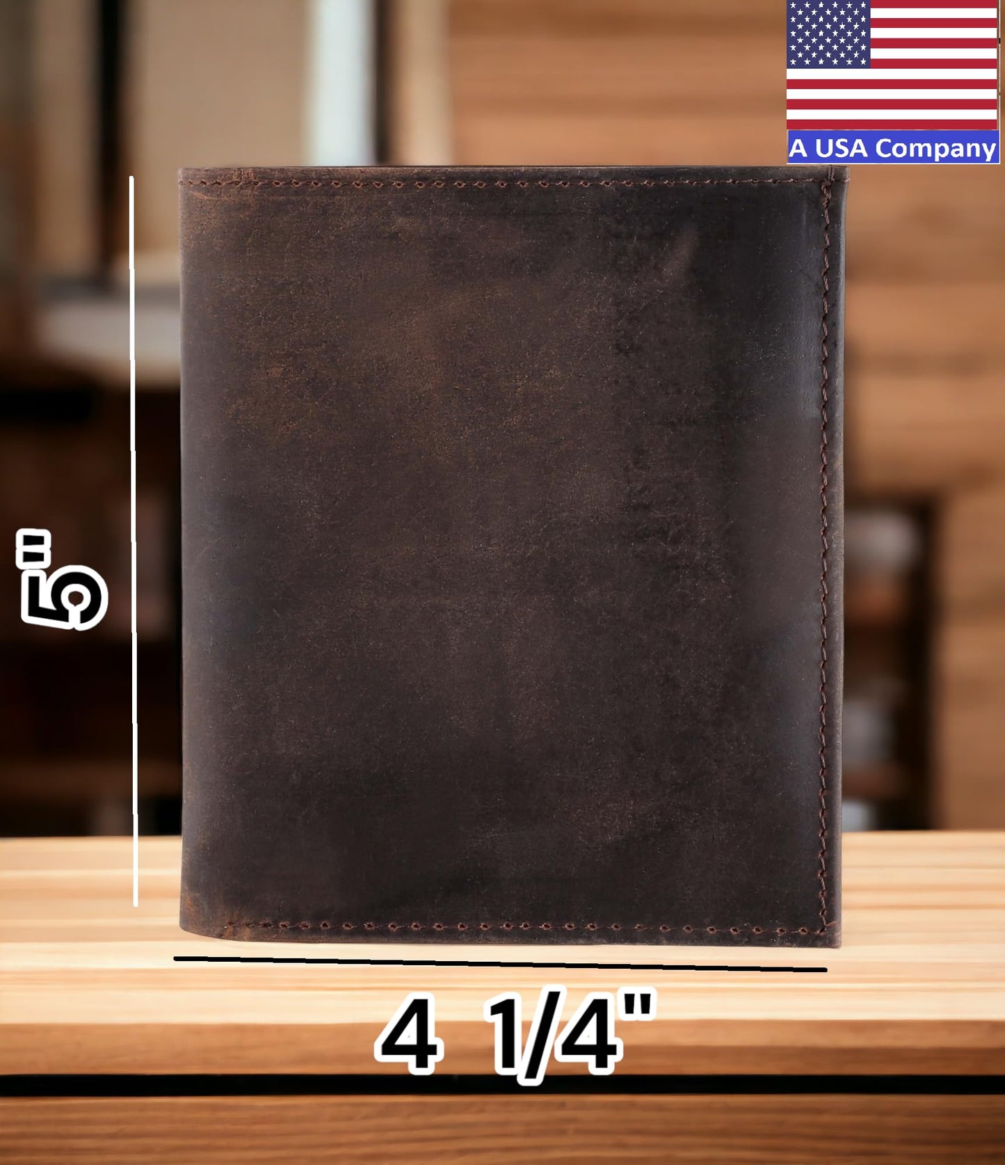 F&L CLASSIC RFID Blocking Mens Leather Bi-Fold Big Hipster Wallet, 13 credit card slots,buffalo vintage brown