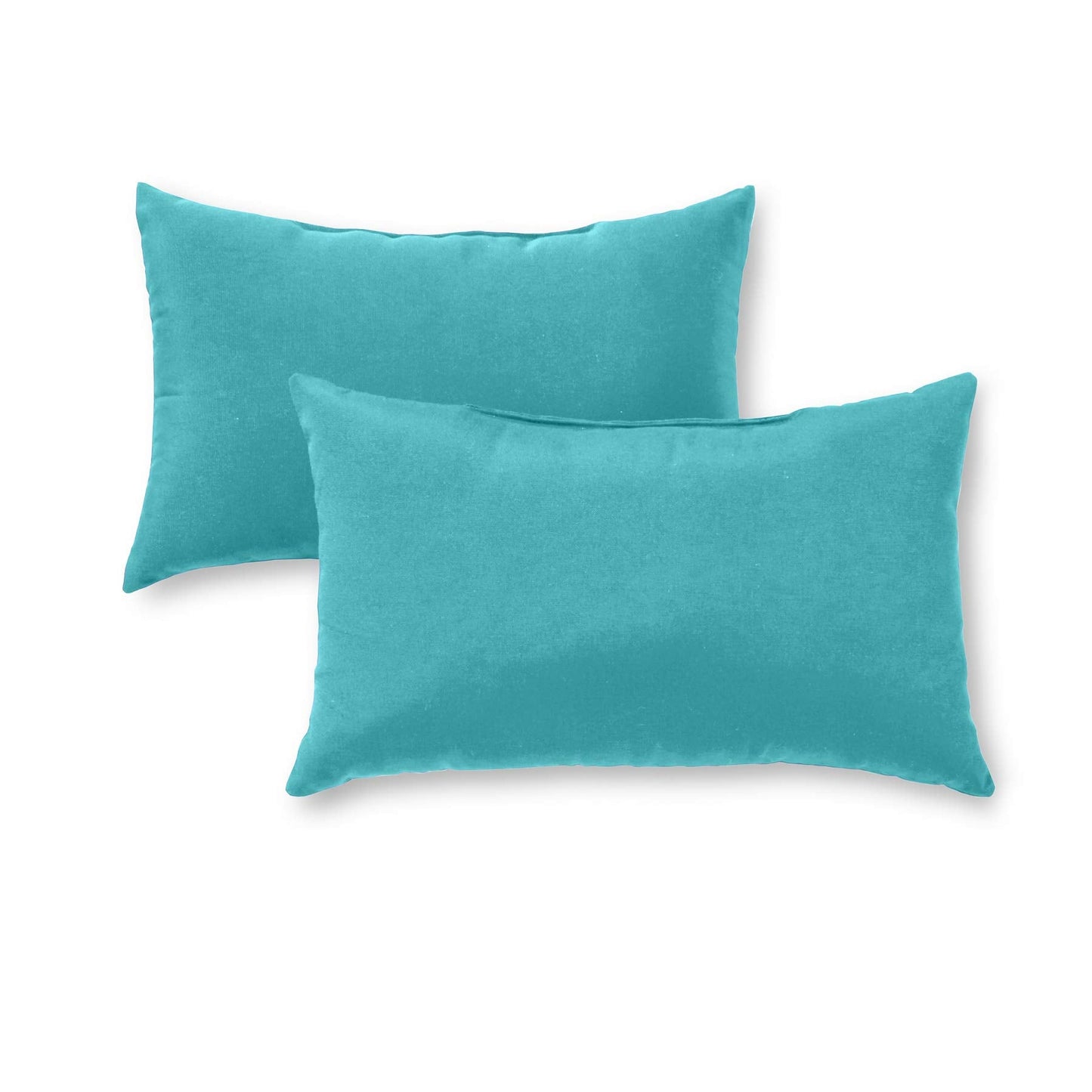 Greendale Home Fashions 2-Pack Outdoor 19x12 inch Rectangle Decorative Throw Pillow, Arctic