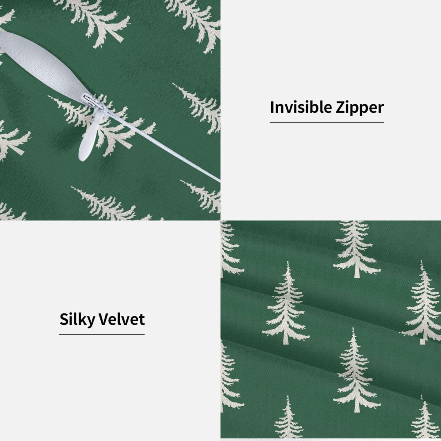 Sunshineyan Christmas Pillow Covers 22 x 22 Set of 2, Green Chirstmas Tree Decorations Throw Pillow Covers Outdoor Winter Holiday Farmhouse Xmas Cushion Case Linen Square for Home Couch Sofa
