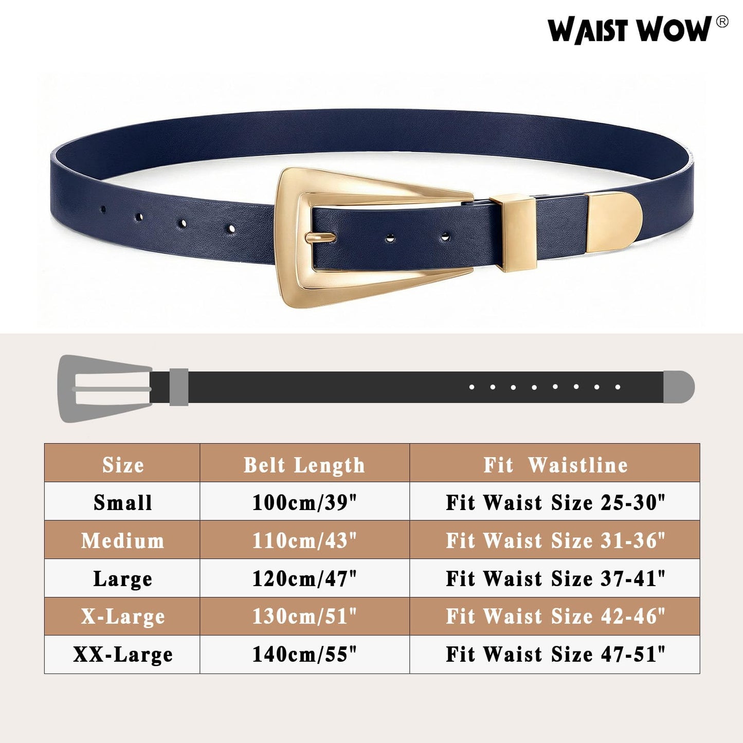 Women's Leather Belts for Jeans Pants Fashion Leather Waist Belt Ladies Dress Belts with Gold/Silver Buckle