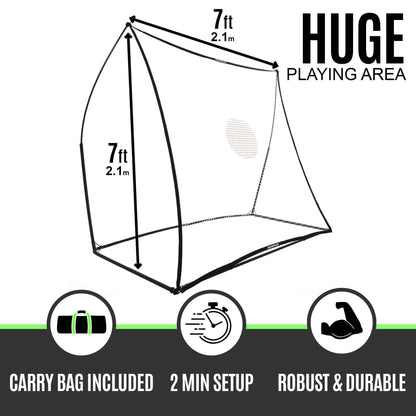 QUICKPLAY Spot Target Soccer Rebounder | Weather-Resistant Rebound Net with Carry Bag | Great for Passing, Receiving, and Trapping Practice | Ideal for Team or Solo Training