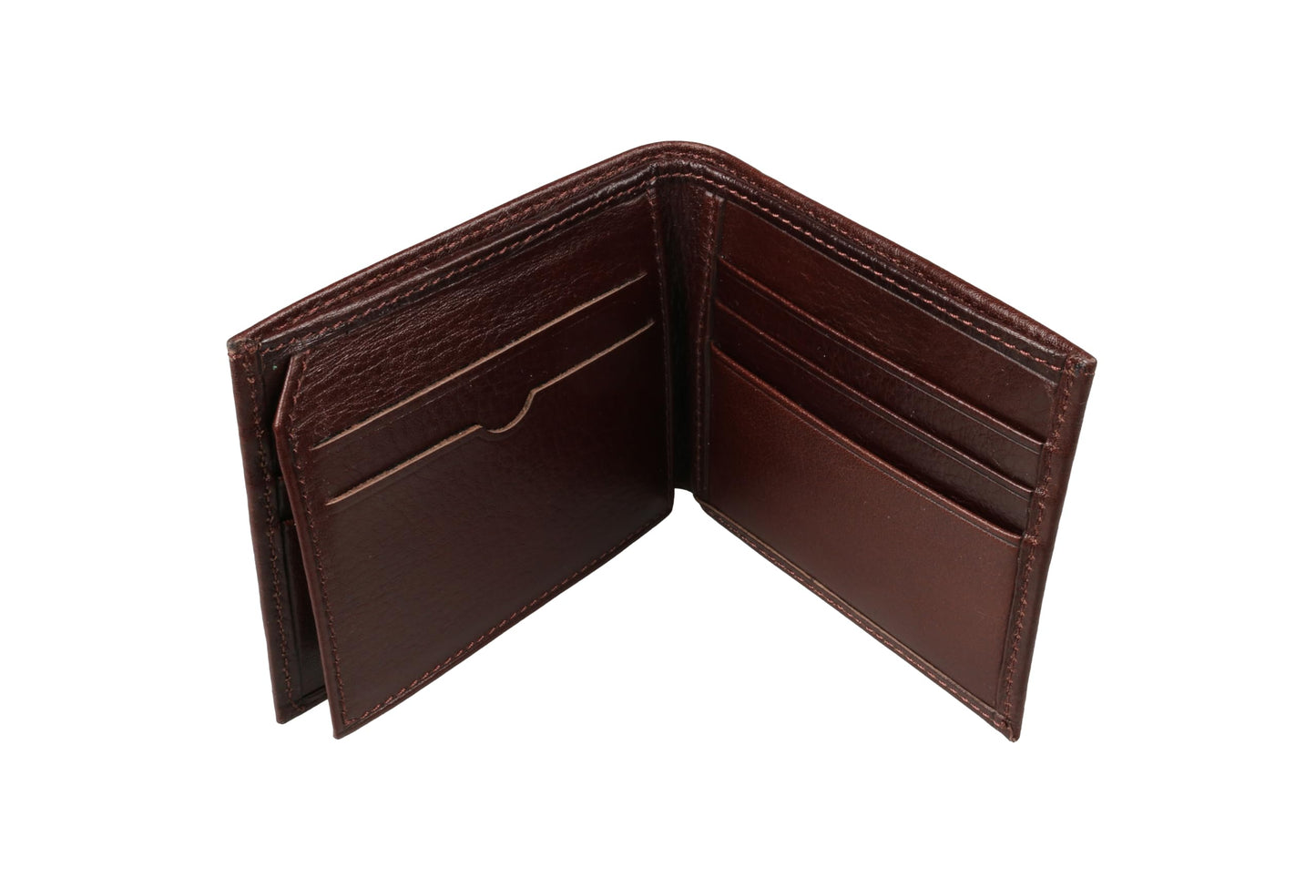 grande 1488 - Genuine Leather Bifold Classic Men Wallet with ID Window - Dark Brown