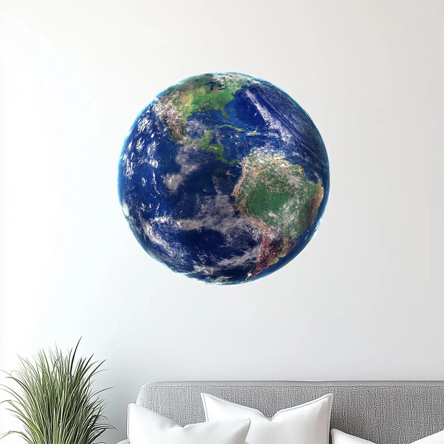 Earth Wall Decal,14.6" iinuu Planet Sticker for Classroom,Office and Bedroom,Space Theme Gift for Astronomy Lovers