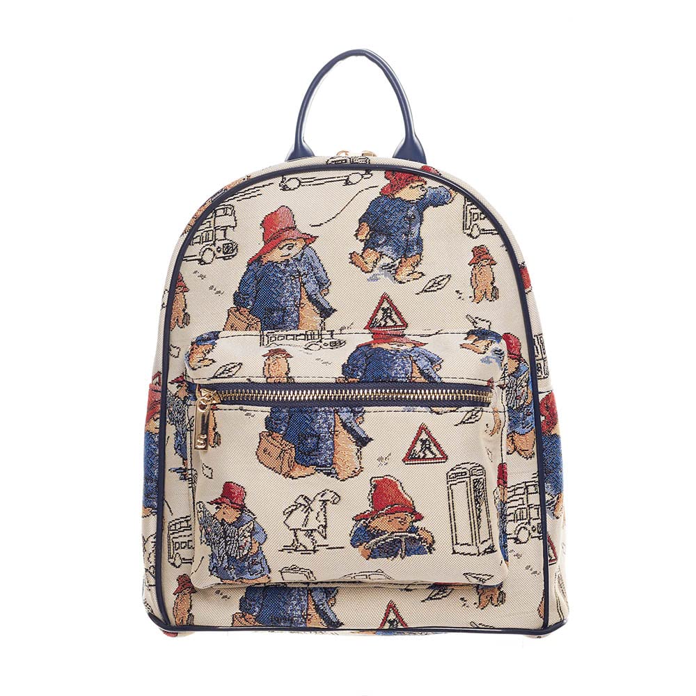 Signare Tapestry Women Backpack Rucksack Casual Daypack With Paddington Bear Design (DAPK-PADD)