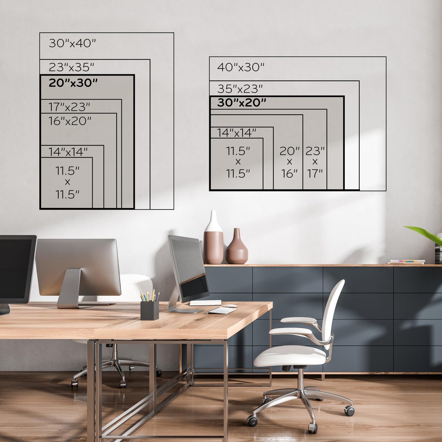 U Brands Magnetic Dry Erase Calendar Board, 30"x20", White Wood Style Frame, Includes Magnets