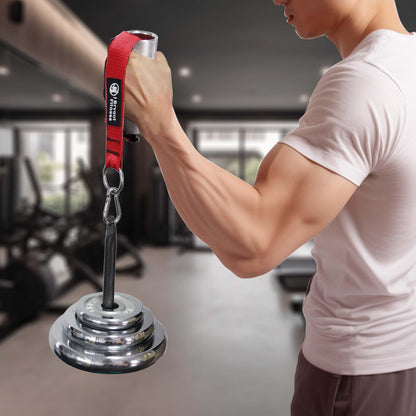J Bryant Arm Wrestling Exercise Handle Φ2 in Grip Red - Wrist and Forearm Exerciser Pulldown Triceps Rope Workout