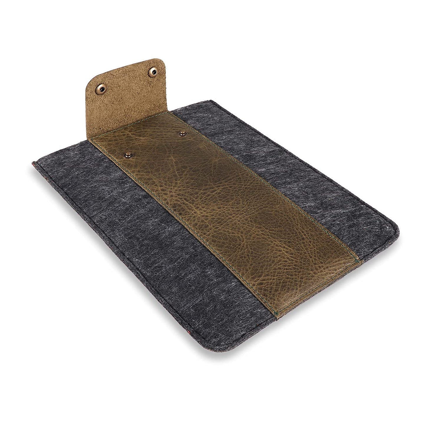 MegaGear Genuine Leather Tablet Sleeve Case for iPad Pro 11 inches, All Generations iPad Air & iPad (Green, 12.9 Inch)