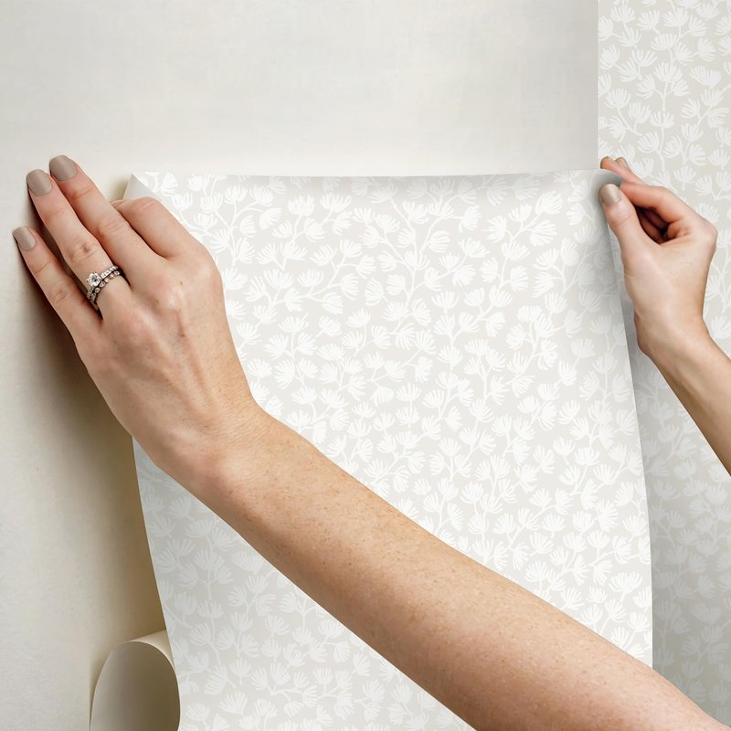 NuWallpaper x Society Social Sea Fern Driftwood Peel & Stick Wallpaper, SSS6306